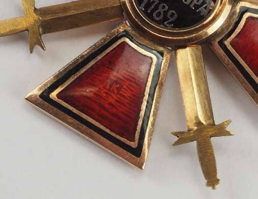 4th class Order of St. Vladimir with swords made by  Albert Keibel.jpg 4th class Order of St. Vladimir with swords made by  Albert Keibel.jpg