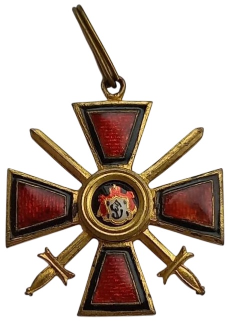 4th class Order of St.Vladimir with Swords made by Eduard in Bronze.jpg
