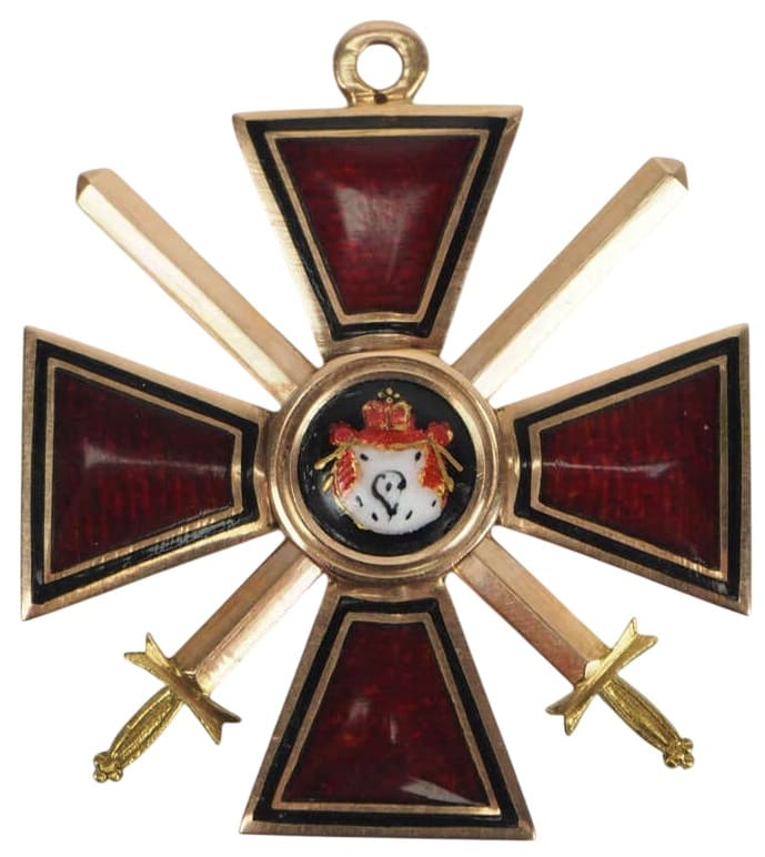 4th class Order of St.Vladimir with swords made by Julius Keibel.jpg