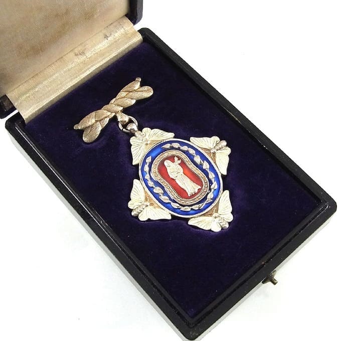 5th class Meritorious Service Badge of Great Japan Sericulture  Association 大日本蚕糸会五等有功章.jpg