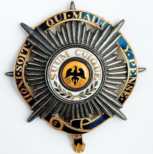 Alexander I’s Breast Star of Prussian Black Eagle Order combined with the Order of the Garter.jpg