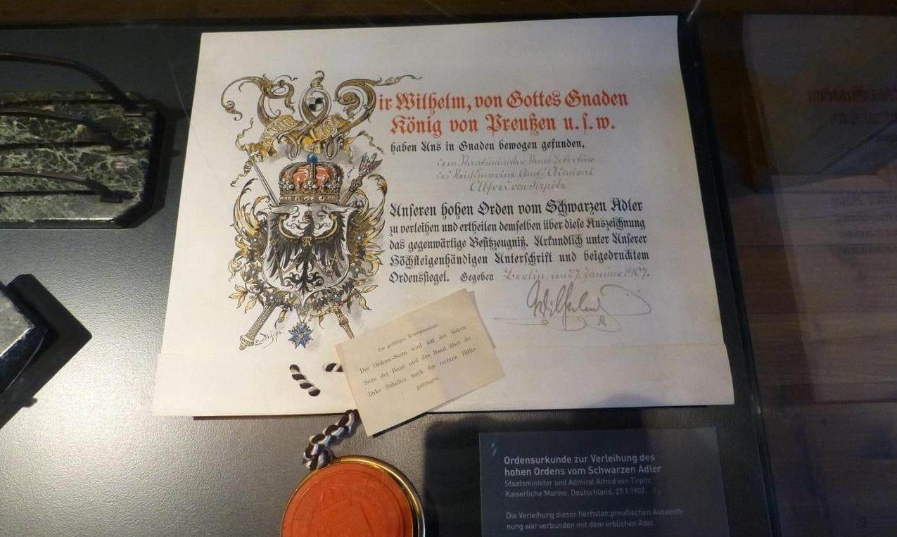 Alfred von Tirpitz awards.jpg