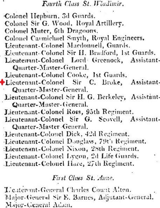 awarded to Lieutenant-Colonel Sir Charles Broke for Waterloo.jpg