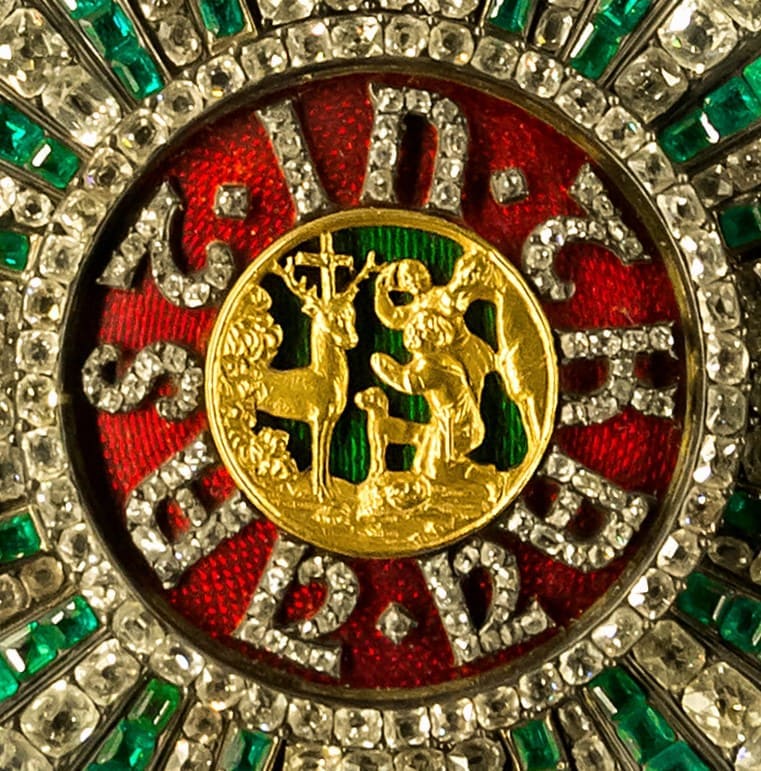 Bavarian Royal Order of Saint Hubert with Emeralds and  Diamonds.jpg