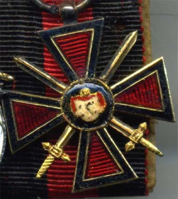 British-made miniature  group with  St.Vladimir order with swords.jpg