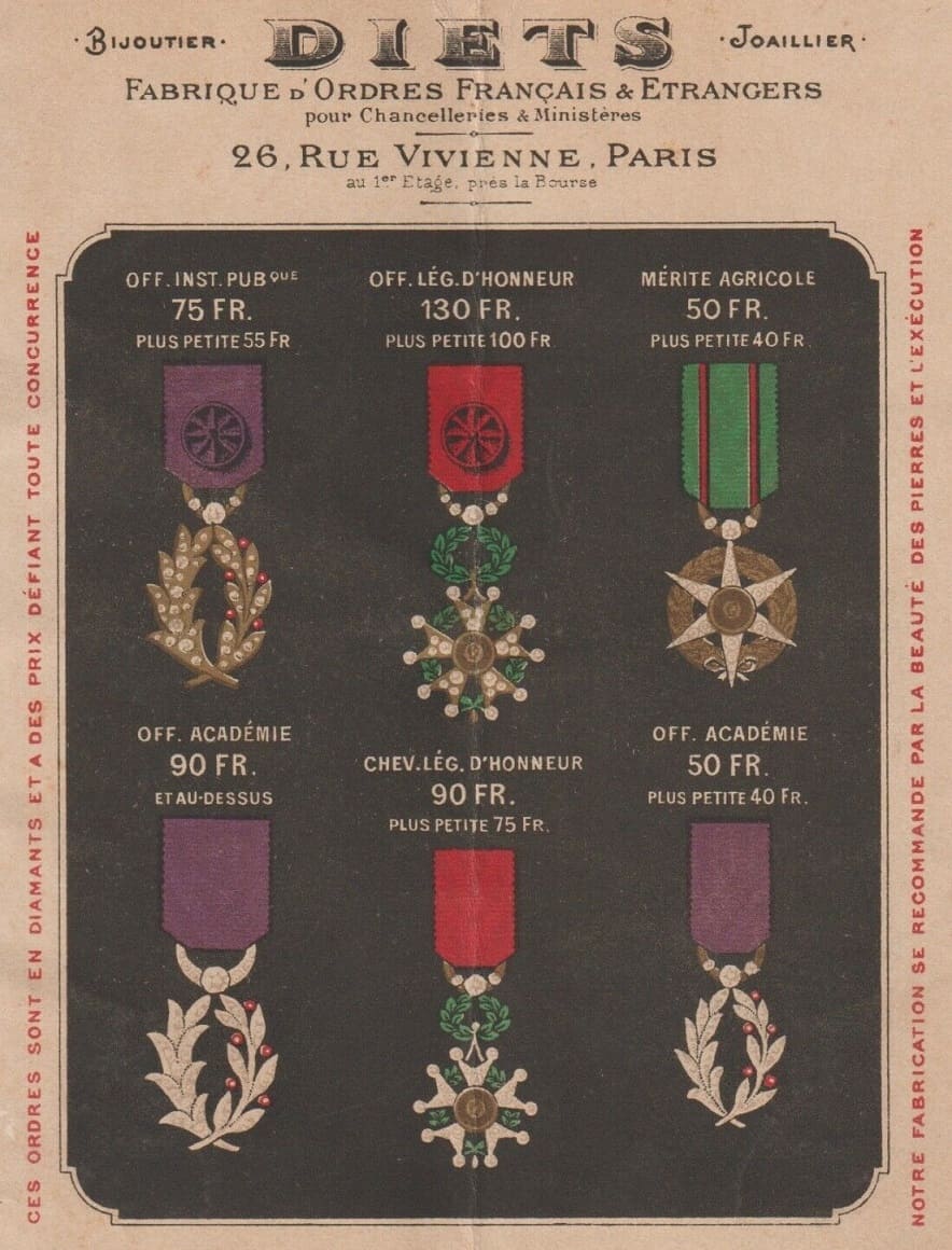 Catalogue of Fabrique d'ordres Francais et Etrangers Diets.jpg