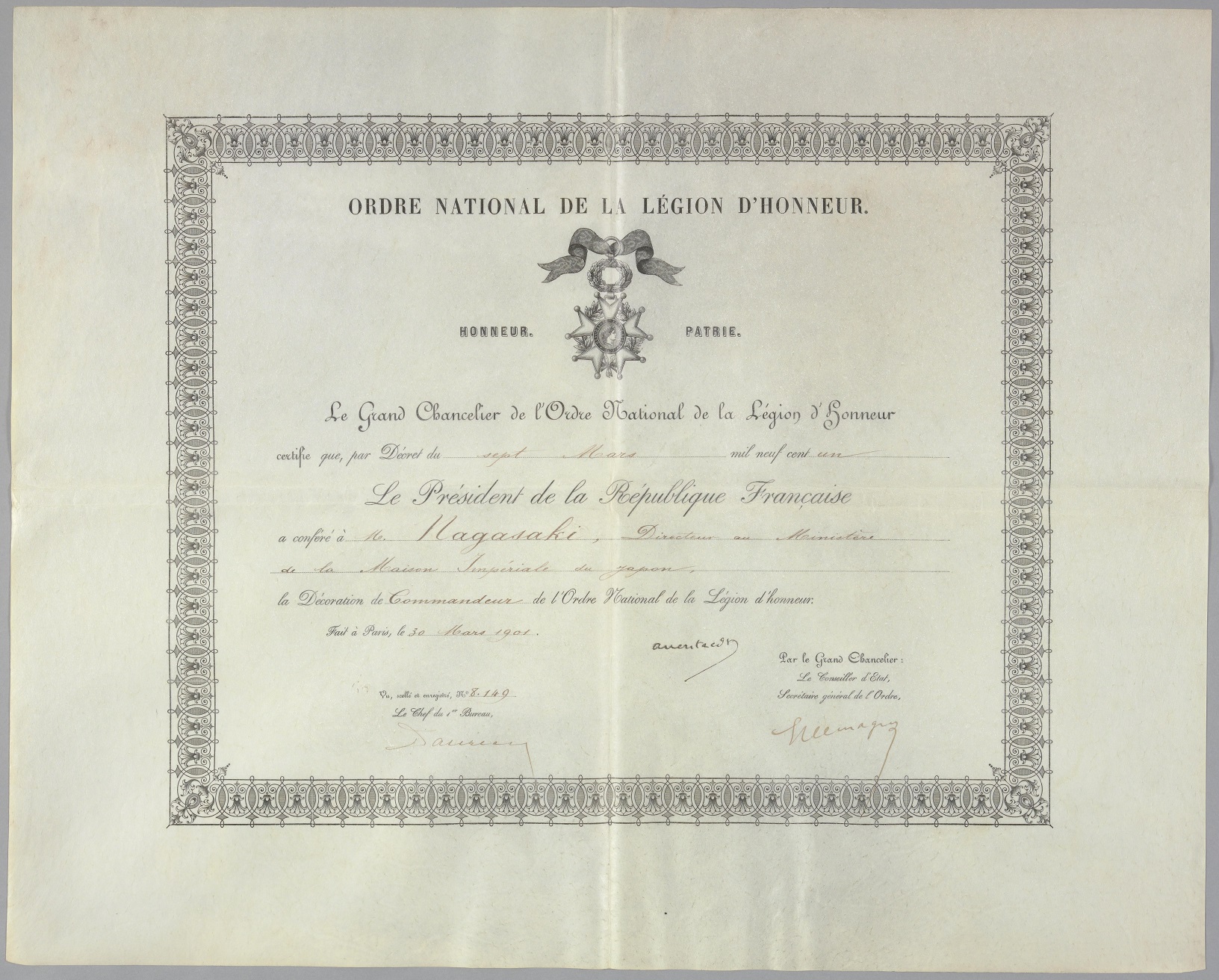 Certificate_of_the_Commander_of_the_Legion_of_Honour_for_Shōgo_Nagasaki_1901.jpg