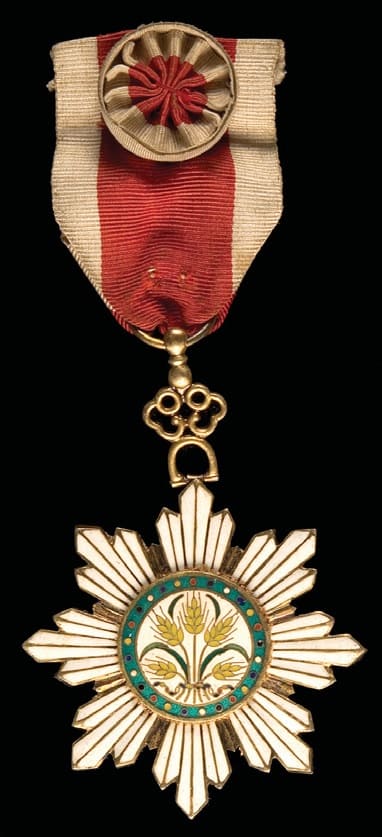 China, Order of the Golden Grain, Fourth Class breast badge, width 55mm [awarded December 1917].jpg