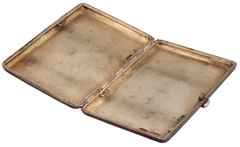 Cigarette case with fake St. George order  breast star miniature.jpg