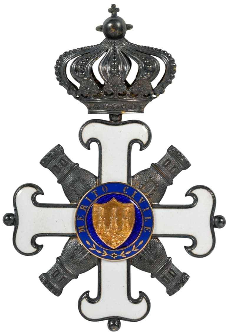 Civil and Military Equestrian Order  of Saint Marinus made  by  Foyolle-Pouteau, Paris.jpg