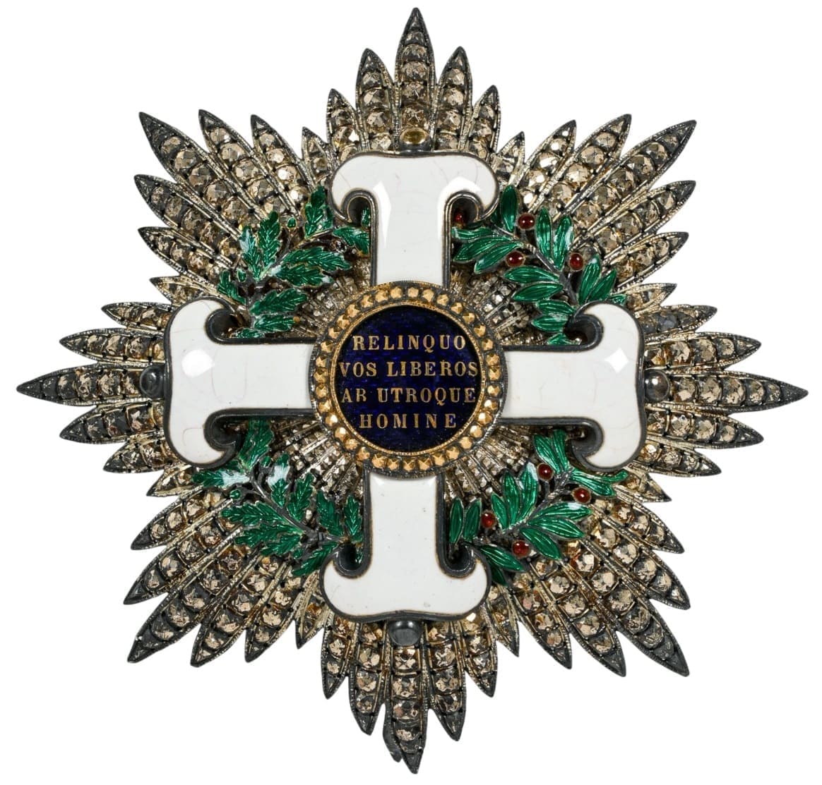 Civil and Military Equestrian Order  of Saint Marinus made by  Foyolle-Pouteau, Paris.jpg