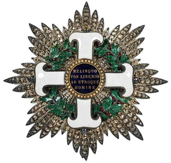 Civil and Military Equestrian Order  of Saint Marinus made by  Foyolle-Pouteau, Paris.jpg