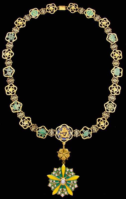 Collar of the Grand Order of the Orchid Blossom made by Osaka Mint.jpg