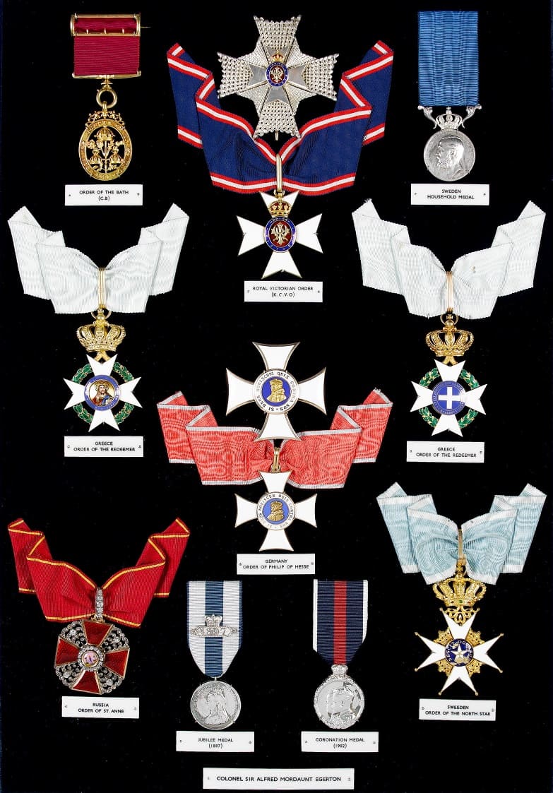 Colonel Sir Alfred Mordaunt Egerton awards.jpg