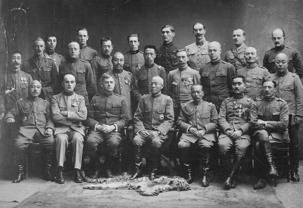 Commanding Officers and Chiefs of Staff of the Allied Military Mission to Siberia, Vladivostock.jpg