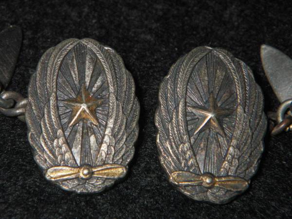 Cufflinks in the Form of Japanese Army Pilot Badge.jpg