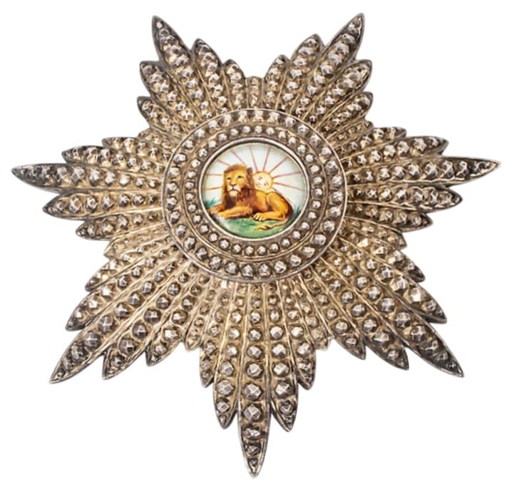Diamond-cut breast star of 2nd class Lion and Sun order made by Godet.jpeg
