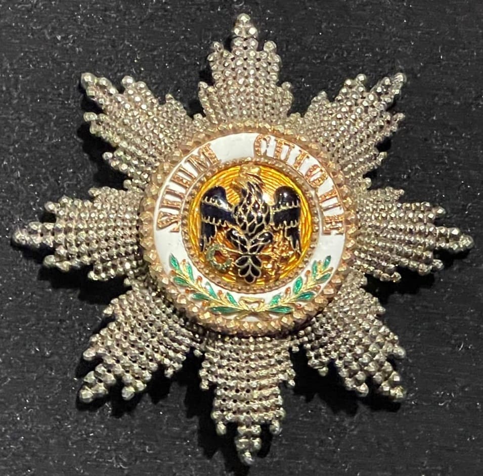 Diamond-cut  breast star of Prussian Black Eagle order.jpg