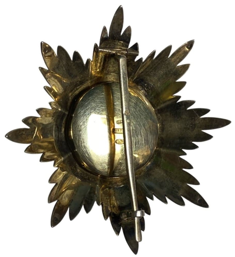 Early tented breast star of the White Eagle order made by Eduard workshop in 1906-1908.jpg