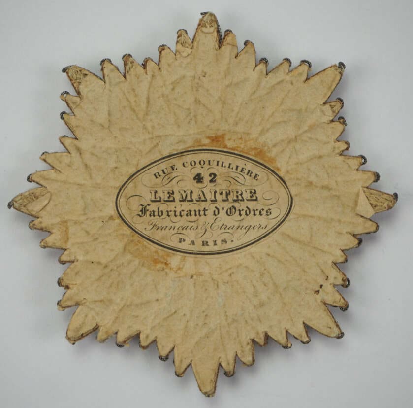 Embroidered breast star of the  order of the Redeemer made by Lemaitre.jpg