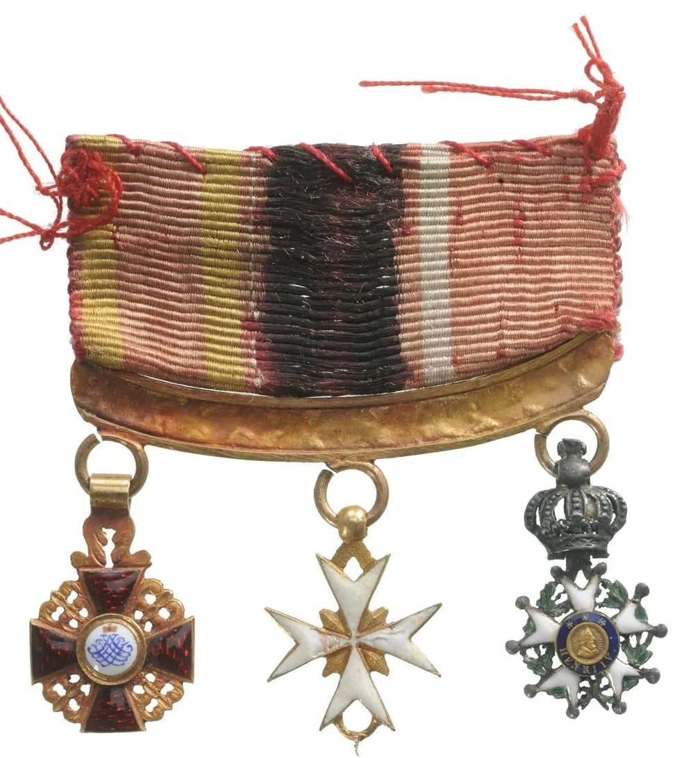 European-Made  Miniature Group  with Imperial Russian Order.jpg