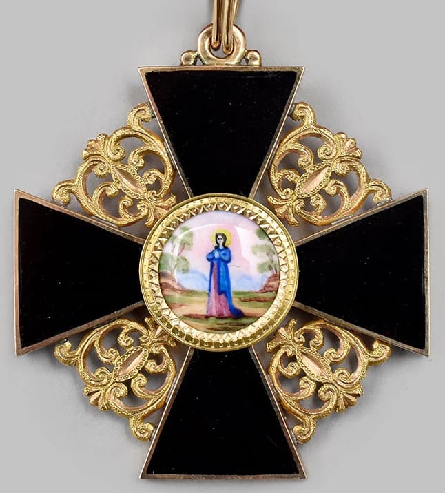 Fake 2nd class St. Anna cross of flat black enamel.jpg