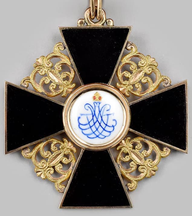 Fake 2nd class  St. Anna cross of flat black enamel.jpg