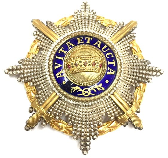 Fake breast star with War Decoration and Swords.jpg