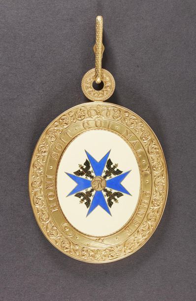 Fake combined medallio of Prussian Black Eagle Order combined with the Lesser George.jpg