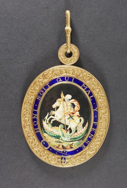 Fake combined medallion of Prussian Black Eagle Order combined with the Lesser George.jpg