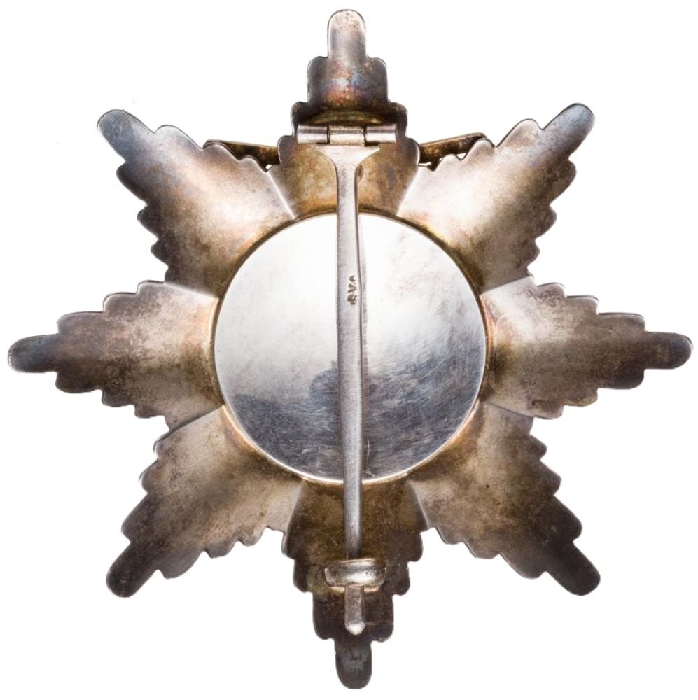 Fake Order of St. Alexander breast  star with swords made by Rothe, Wien.jpg