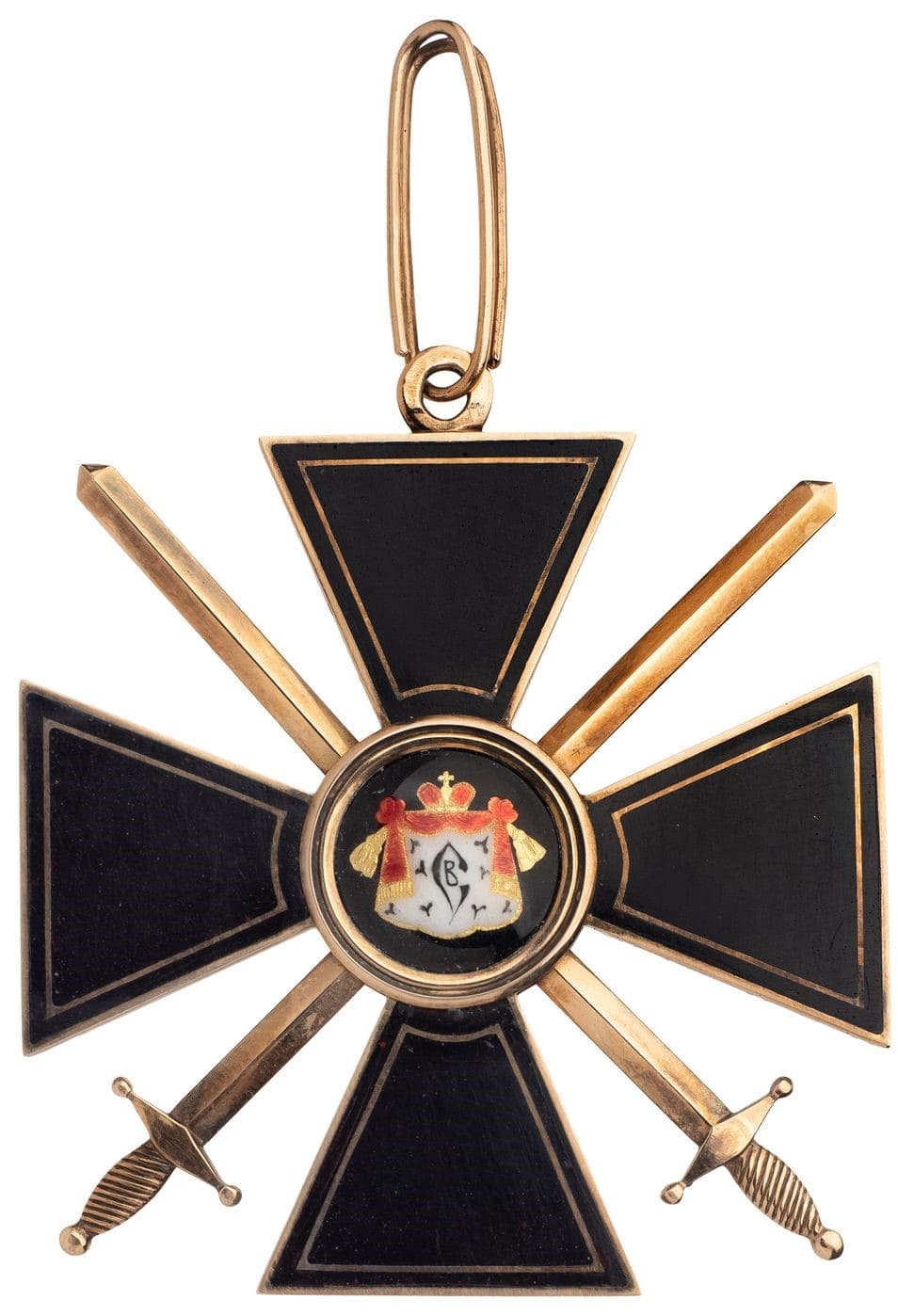 Fake ПА-made 1st 2nd class Saint Vladimir order with swords.jpg