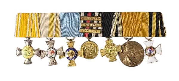 Fake Prussian medal bar with a fake St. George order.jpg
