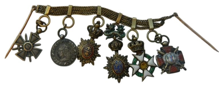 French colonial group of miniatures with Saint Anna order.jpg
