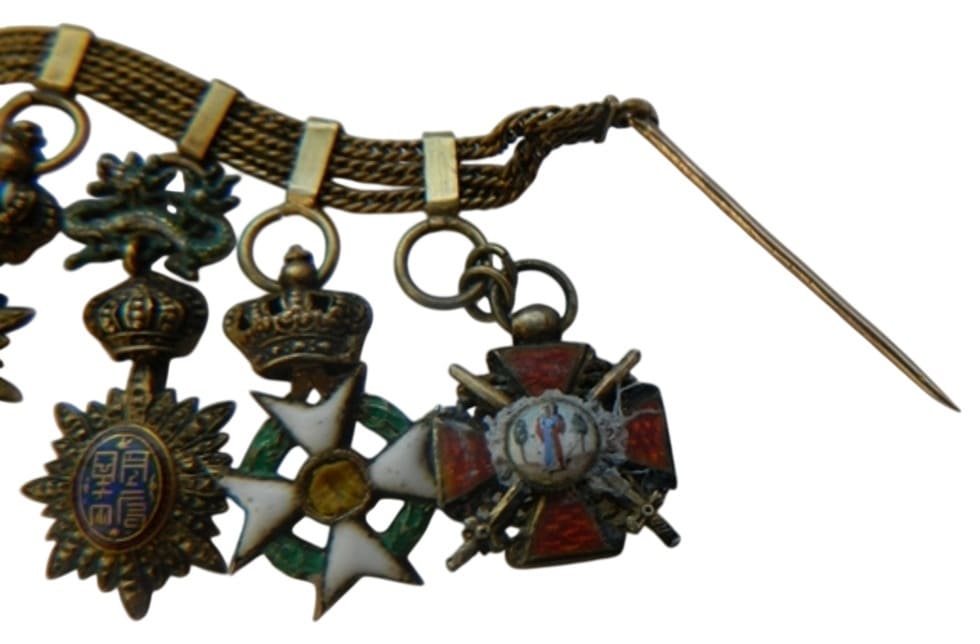 French colonial group of  miniatures with Saint Anna order.jpg