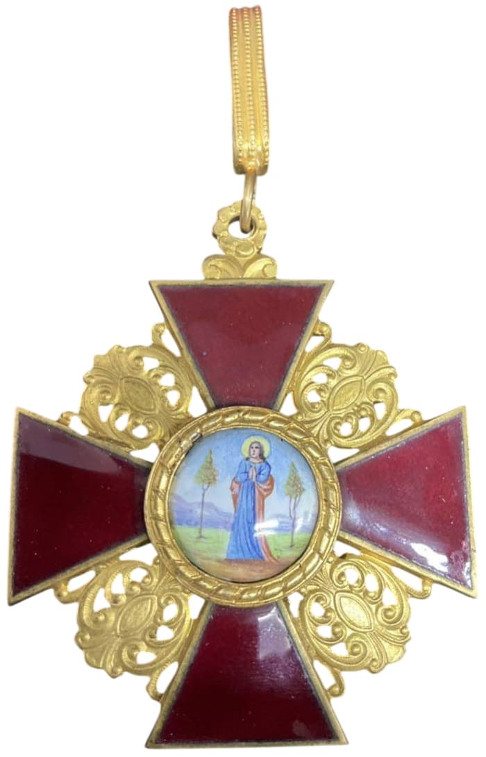French-made 1st class Saint Anna order in bronze.jpg