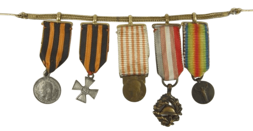 French-made chain with 5 miniature awards.png