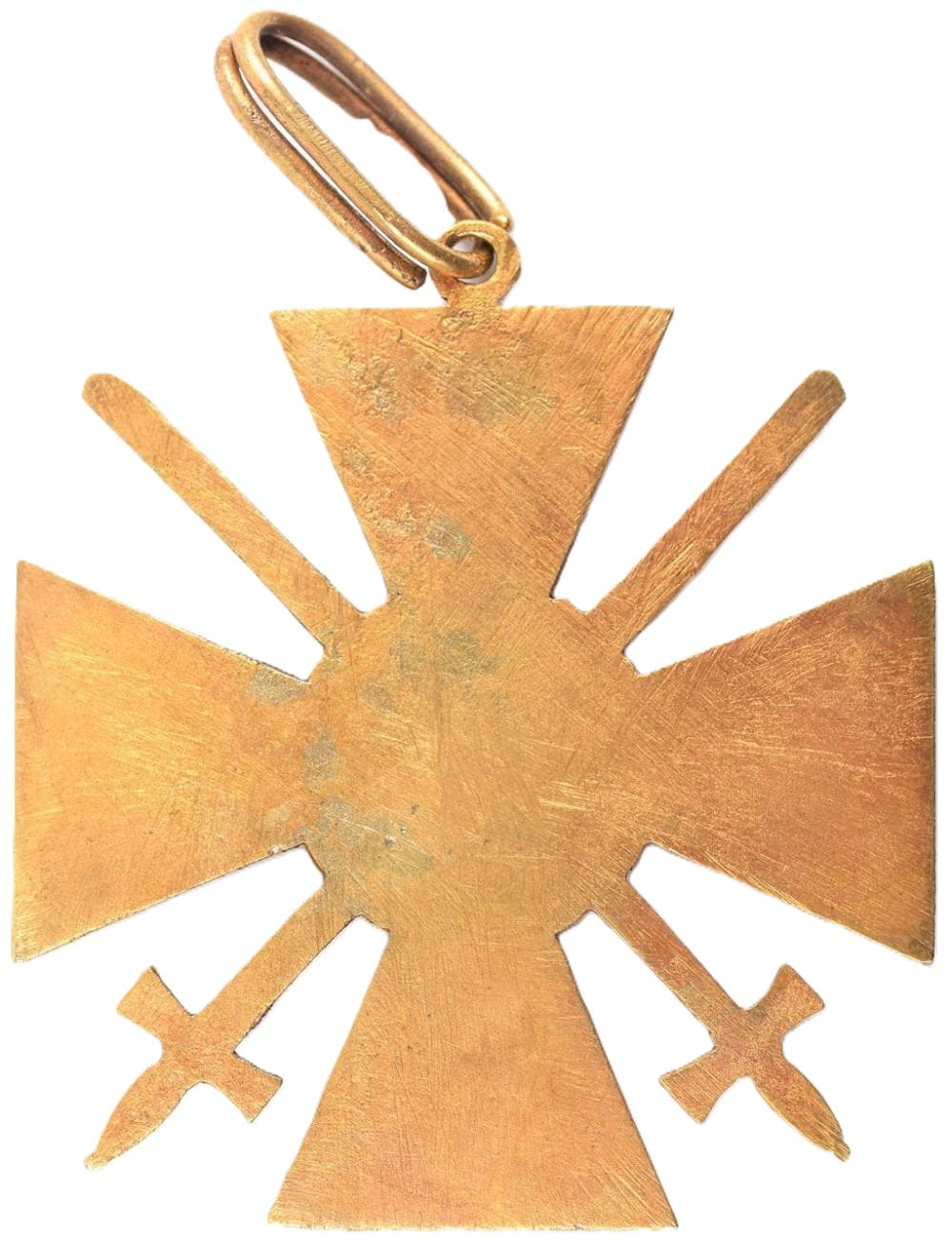 German-made One-sided order  of Saint Vladimir with swords made in Gilded Bronze.jpg