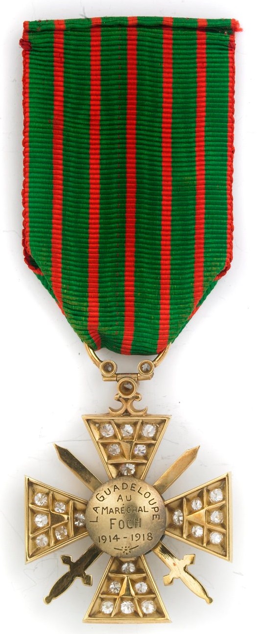 Gold Croix de Guerre 1914–1918 with Diamonds of Marshal  Ferdinand Foch.jpg