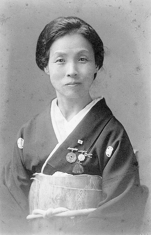 Greater Japan Women's Patriotic Association Badges in Photo.jpg
