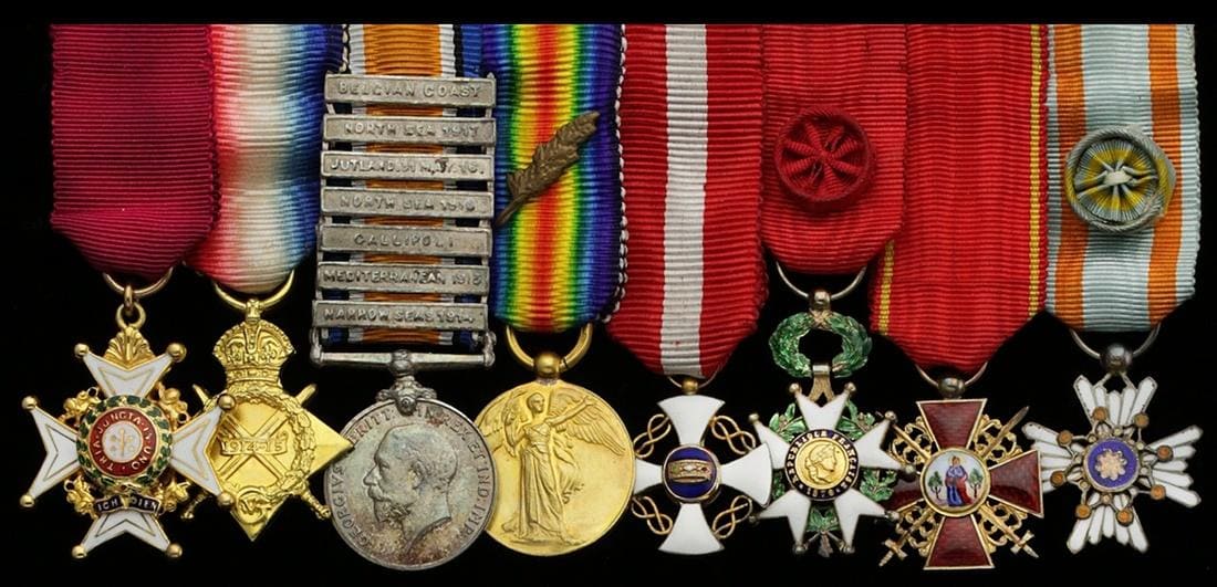 group of eight miniature dress medals worn by Admiral V. H. G. Bernard.jpg