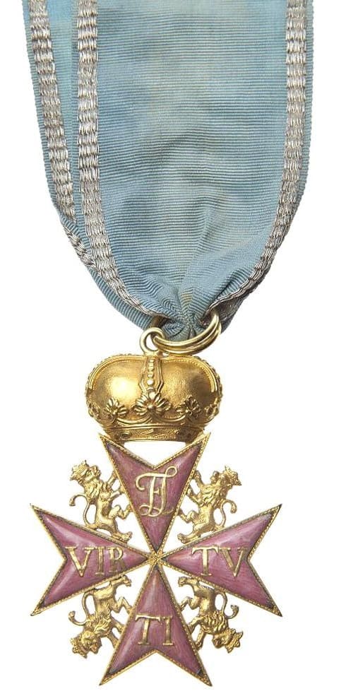 Hessian Order Pour la Vertu Militaire awarded to Count Pavel Stroganov in 1815.jpg