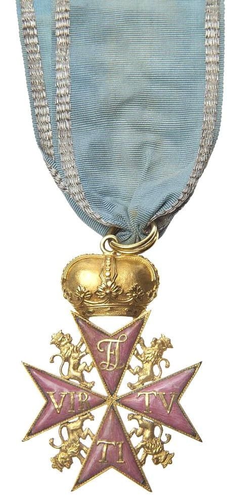 Hessian Order Pour la Vertu Militaire awarded to Count Pavel Stroganov in 1815.jpg Hessian Order Pour la Vertu Militaire awarded to Count Pavel Stroganov in 1815.jpg