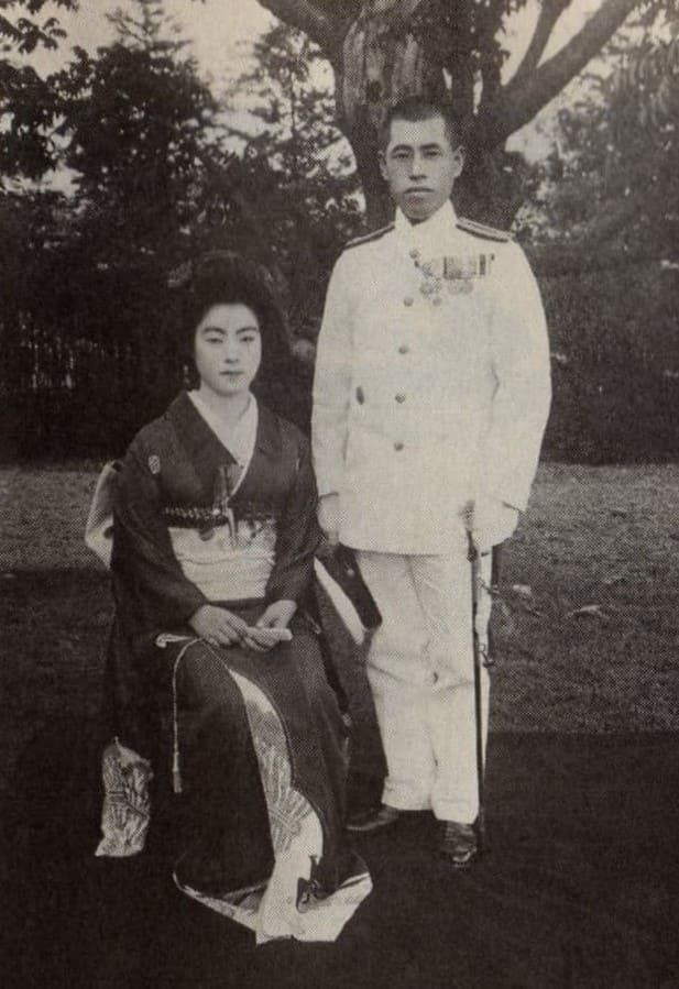 Isoroku Yamamoto and his wife Reiko. Photo taken at a wedding.jpg