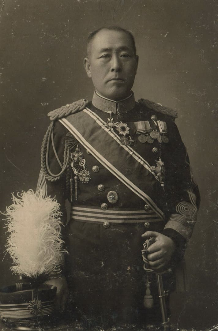 Japanese major general with Imperial Russian orders for Non-Christians.jpg