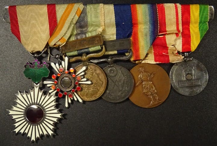 Japanese  Medal bar of Russo-Japanese War Veteran.jpg