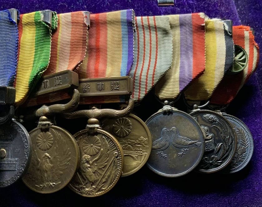 Japanese medal bar  with 1907 Korean Crown Prince Wedding commemorative medal.jpg