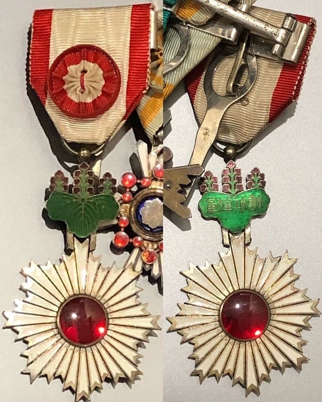 Japanese   Medal Bar with 5th class Golden Kite ordre.jpg