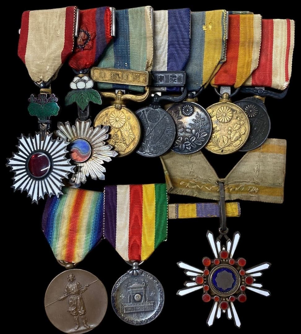 Japanese Medal Bar with Korean Order and Medal.jpg