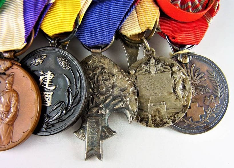 Japanese Medal Bar with Medal  of the  Holy See.jpg
